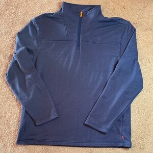 Men’s Izod Navy Blue Quarter-Zip Pullover Large